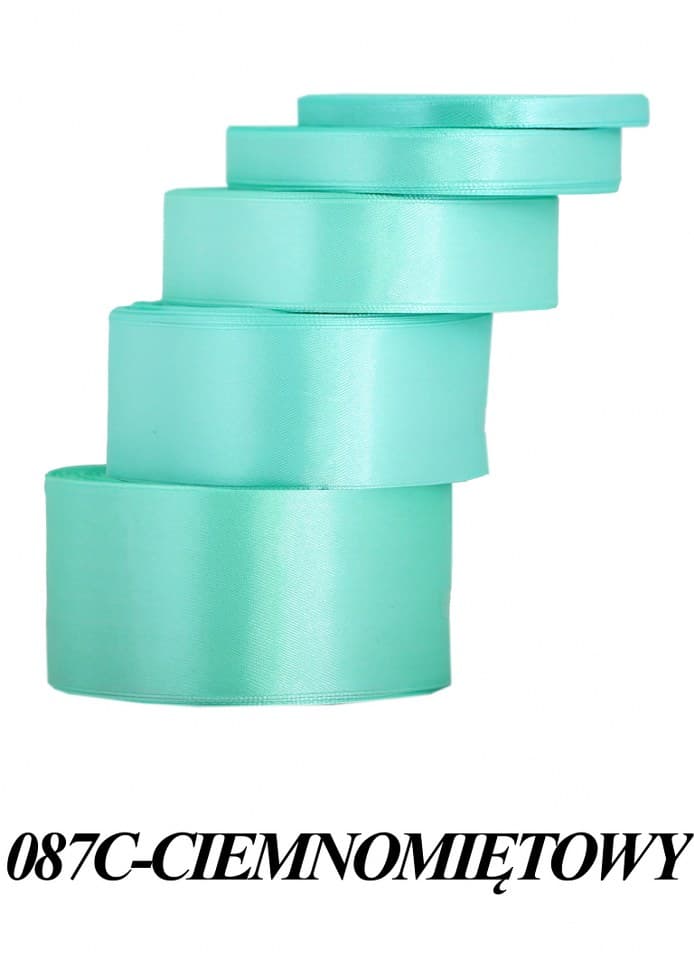 Wstążka satynowa 38mm/32mb, ciemna mięta