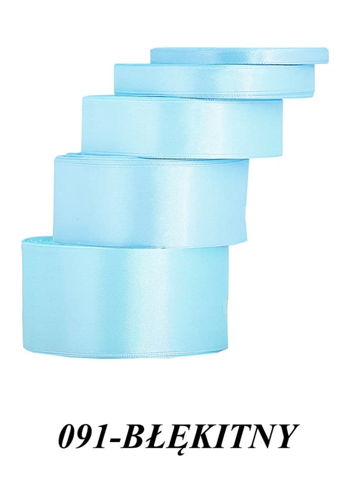Wstążka satynowa 38mm/32mb, błękitna