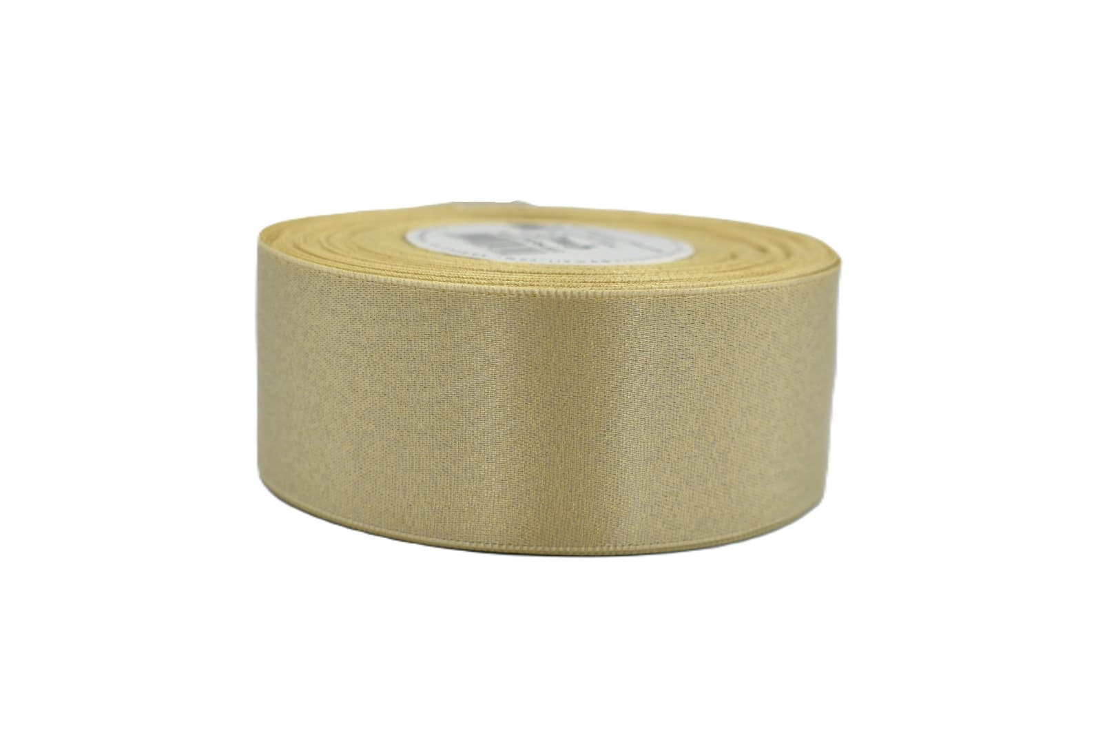 Wstążka satynowa z brokatem 38mm/22mb, j.kremowa