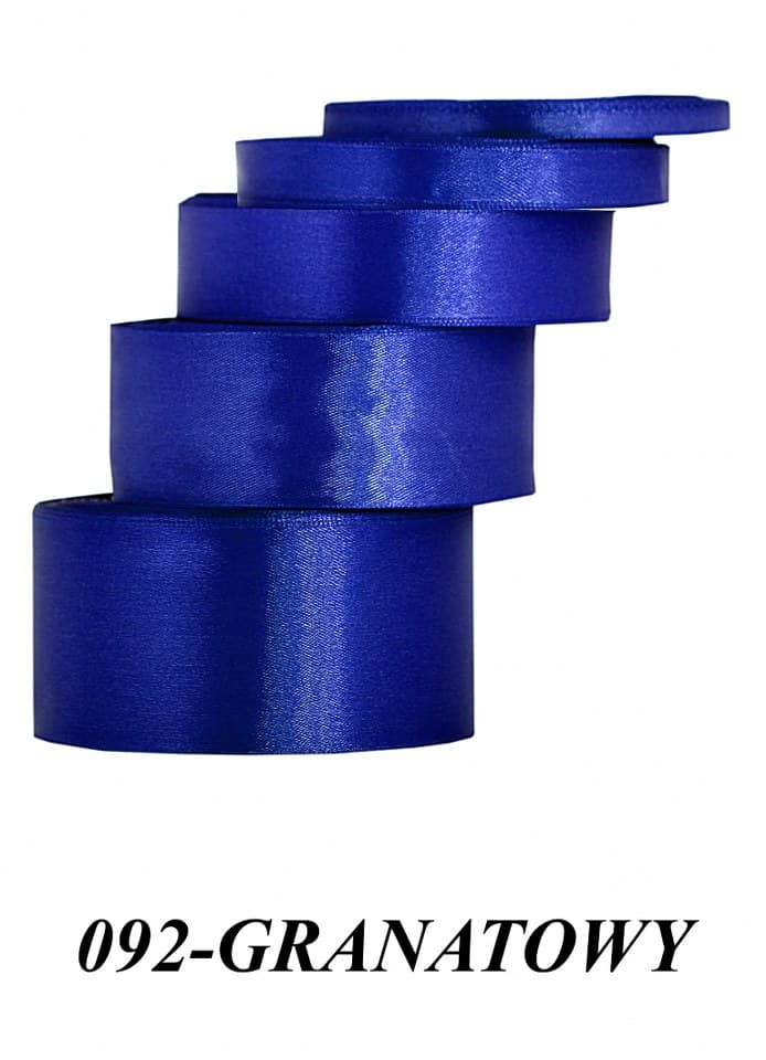 Wstążka satynowa 38mm/32mb, granatowa