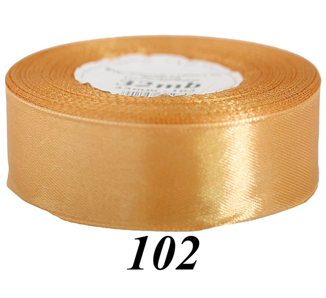 Wstążka satynowa 38mm/32mb, stare złoto