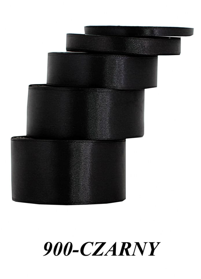 Wstążka satynowa 38mm/32mb, czarna