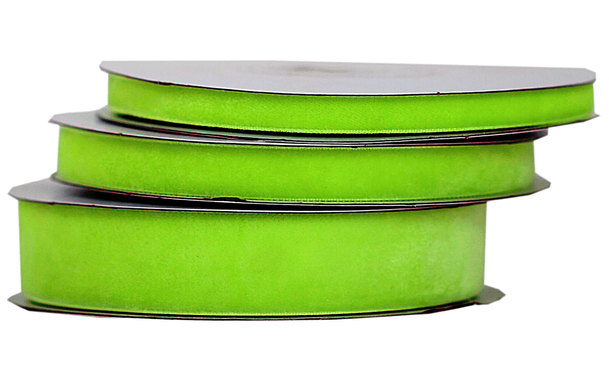 Wstążka velvetowa, 12mm/9mb, trawa wiosenna