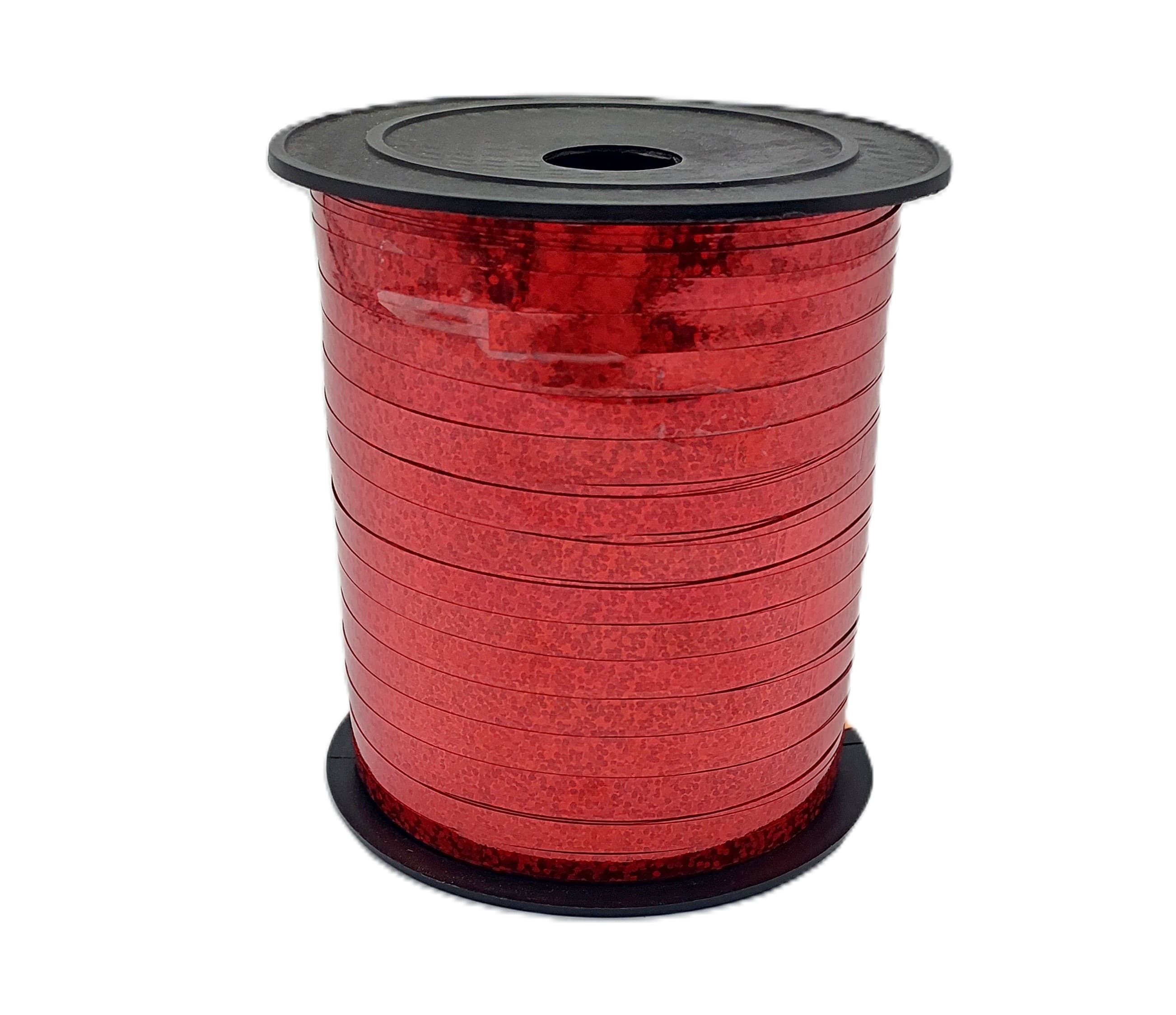 Wstążka plastikowa PP 0,5cm/200mb, czerwona laser 