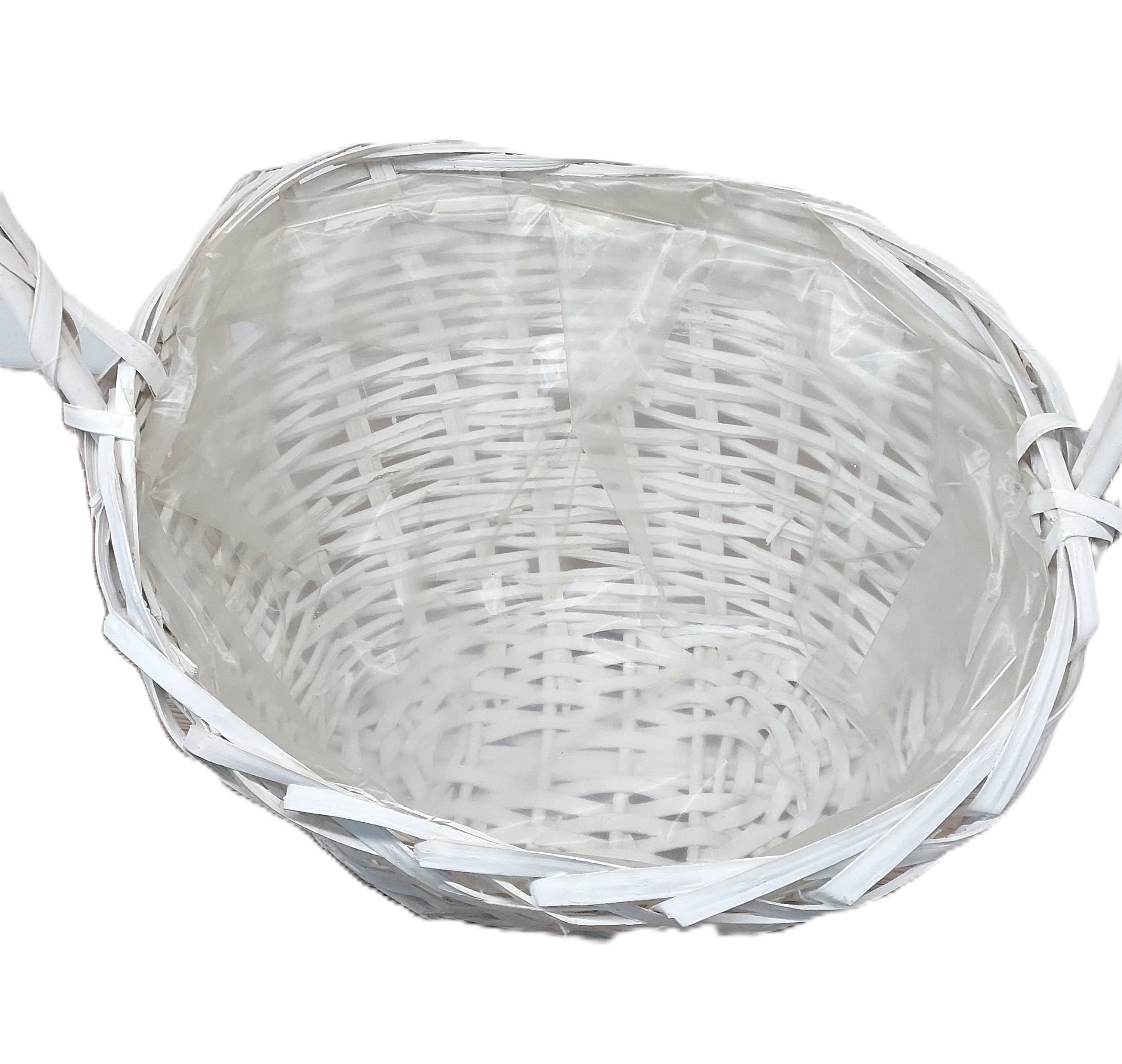 Kosz wiklinowy stopniowany BIAŁY średni - 54x36cm
