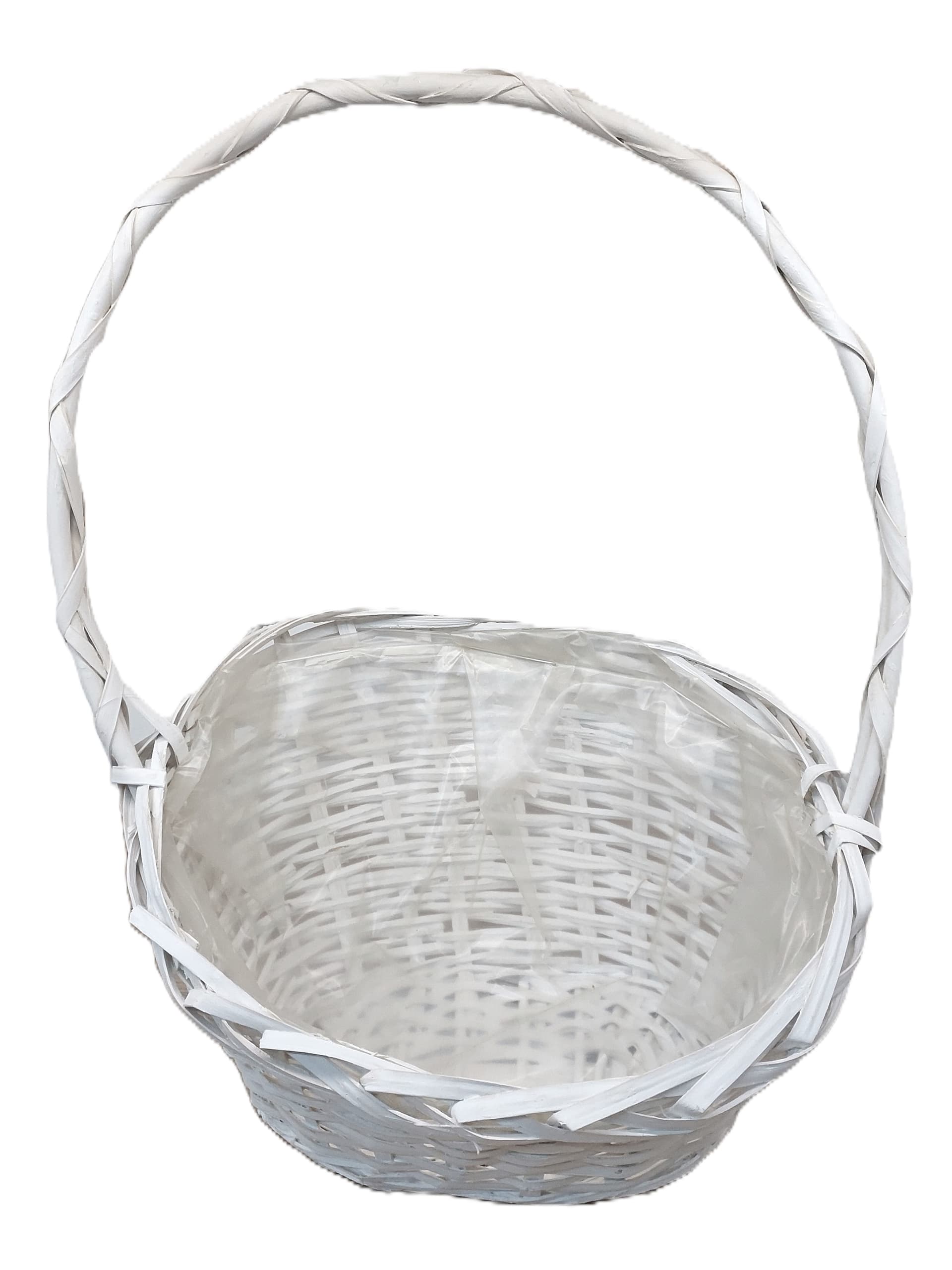 Kosz wiklinowy stopniowany BIAŁY średni - 54x36cm