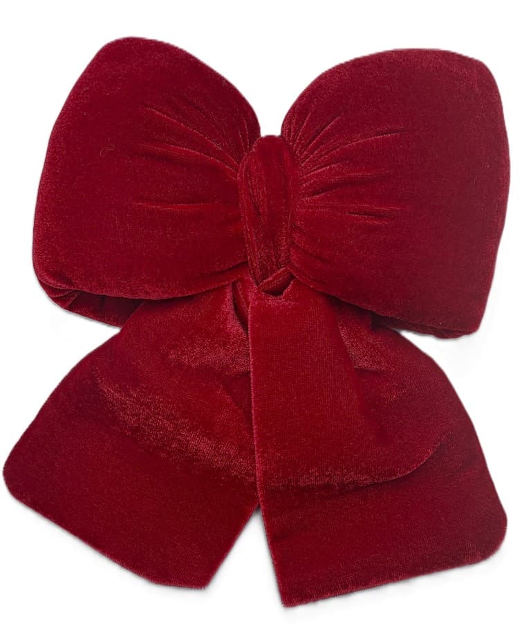 Kokarda velvetowa gruba, 18x23cm, ciemnoczerwona 