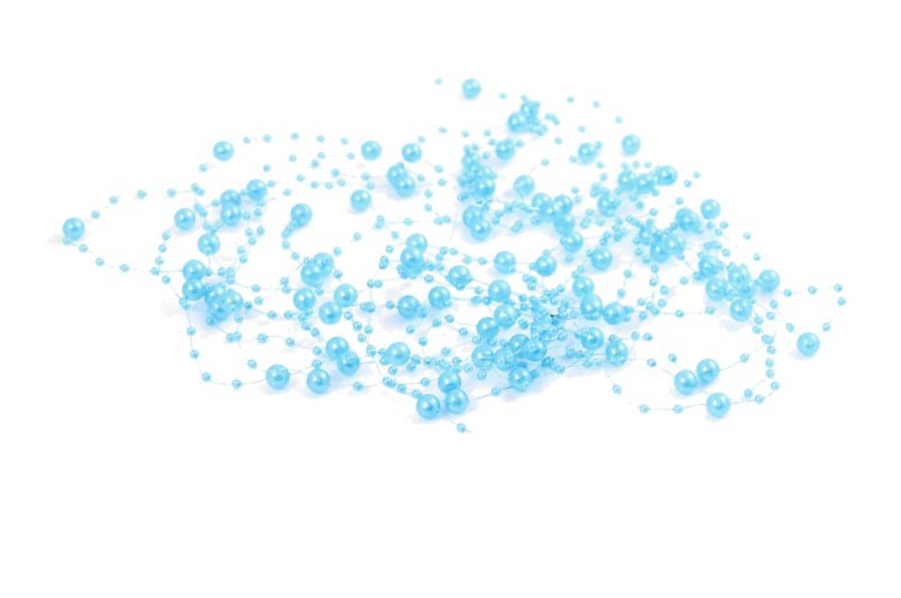 Girlanda perłowa 5x1,3m. błękitna