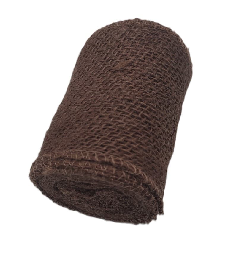 Juta obszywana, 9x8,10cm/5mb, 260g/m2, ciemny brąz