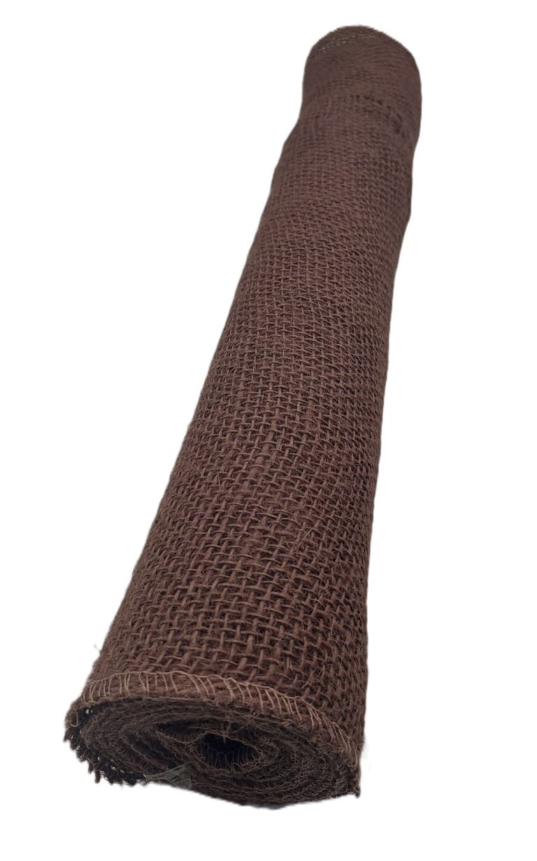 Juta obszywana, 9x8,50cm/5mb, 260g/m2, ciemny brąz
