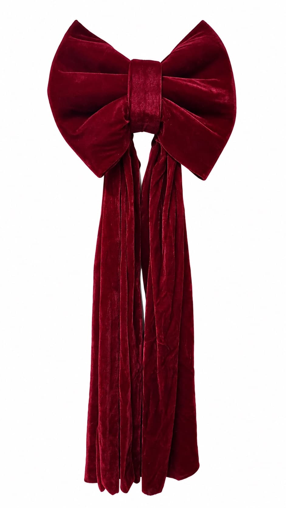 Kokarda velvetowa GIGANT, 40x110cm ciemnoczerwona 
