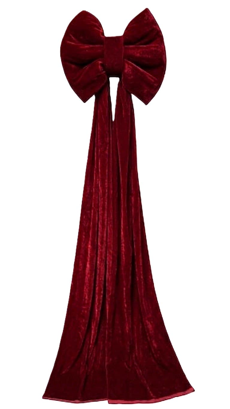 Kokarda velvetowa GIGANT, 40x160cm ciemnoczerwona 