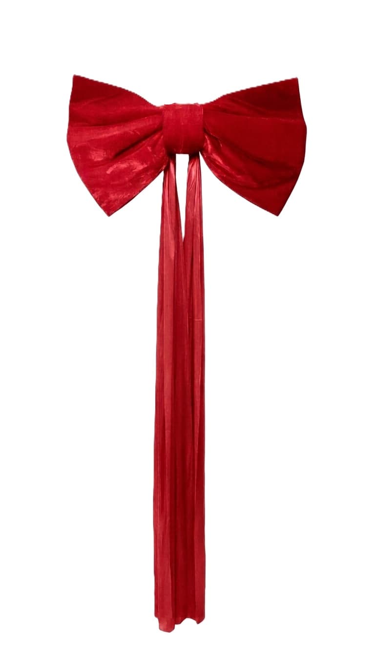 Kokarda velvet GIGANT, 80\2x180cm, czerwona 