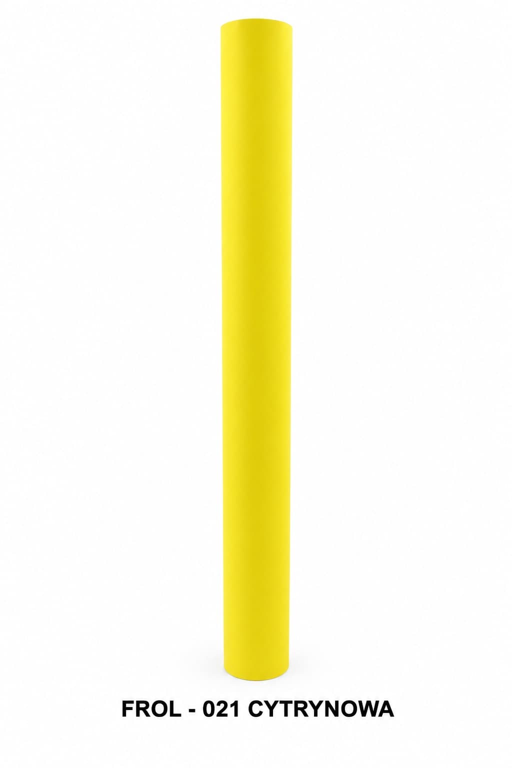 Folia satynowa gładka, 50cm/8,1 mb, cytrynowa