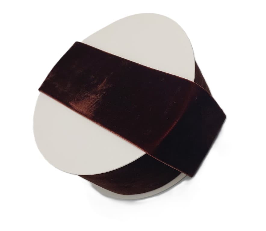Wstążka aksamitna velvetowa, 50mm/9mb, c.brązowa