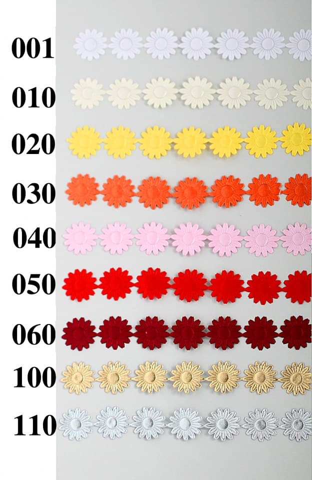 Aplikacje kwiatek pełny duży. 1mb różowy