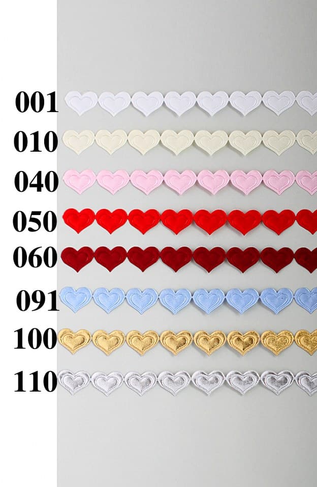 Aplikacje serce pełne. 1mb bordowe