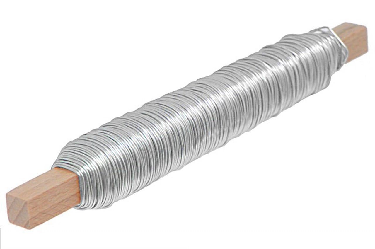 Drut florystyczny stalowy 0,5mm/100g srebrny