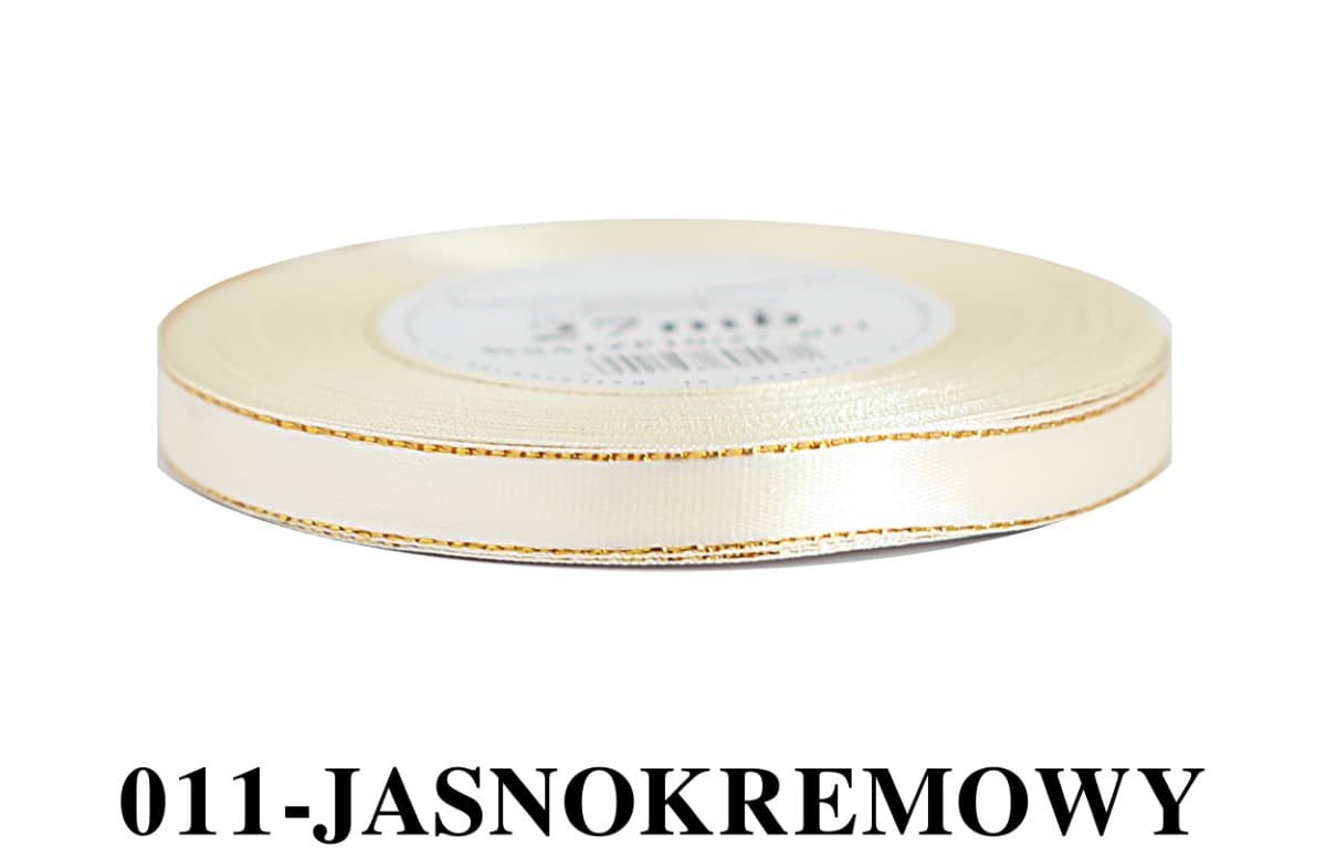 Wstążka satynowa SP 10mm/27mb, jasnokremowa