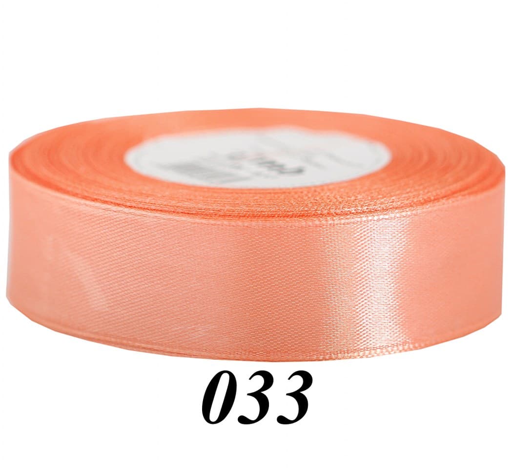 Wstążka satynowa 25mm/32mb, łososiowa