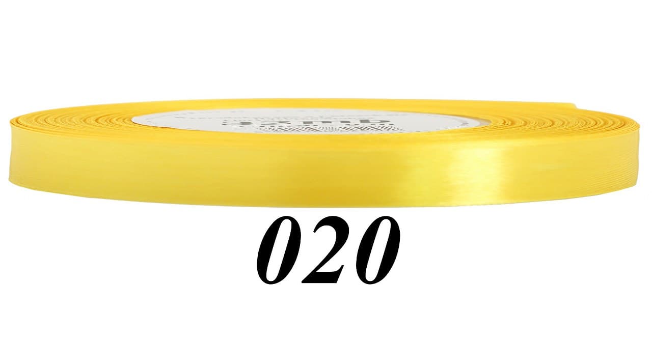 Wstążka satynowa 6mm/32mb, żółta