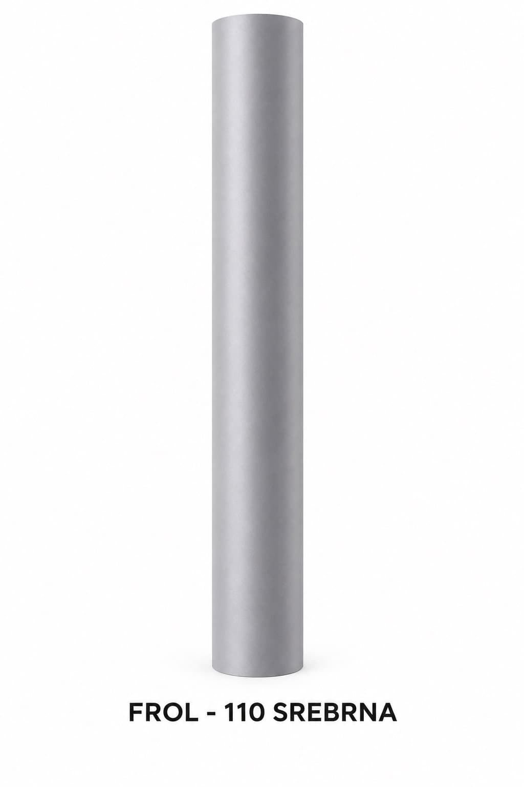 Folia satynowa gładka, 50cm/8,1 mb, srebrna